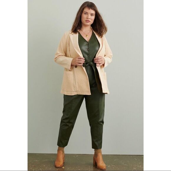 NEW Anthropologie Daniel Rainn Carlee Beige Button Front Corduroy Blazer X-Small - Picture 3 of 7